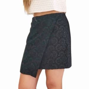 Madewell Lace Asymmetrical Wrap mini skirt sz 8